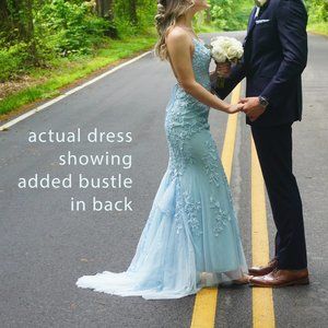 Sherri Hill Light Blue Prom Dress № 52338